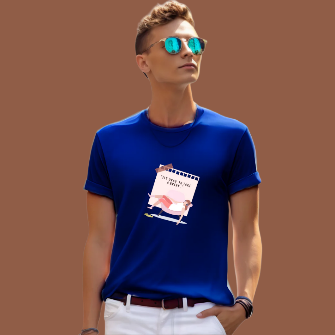 Casual Summer Spring Graphic T-Shirt, 100% Cotton, Short Sleeve